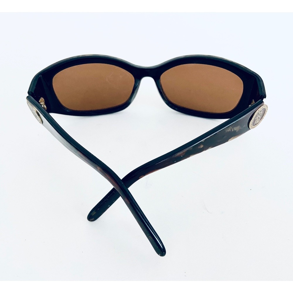 VTG Kate Spade Brown Tortoise Pearl Oval Wrap Glasses Italy Freddie/S 57 17 125 - Picture 5 of 12